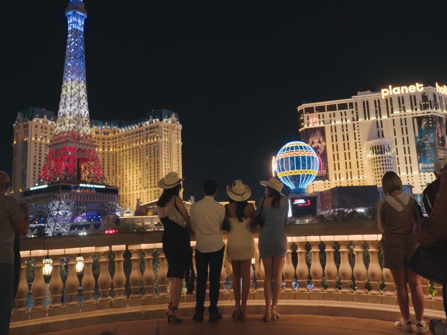 Sahar Koshan, Aeron Pearson, Sophia Ornelas Saldivar and Yaritzza Montenegro on the Strip. 
