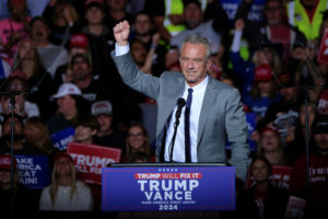 Republican presidential nominee and former U.S. President Donald Trump campaigns in Milwaukee, Wisconsin