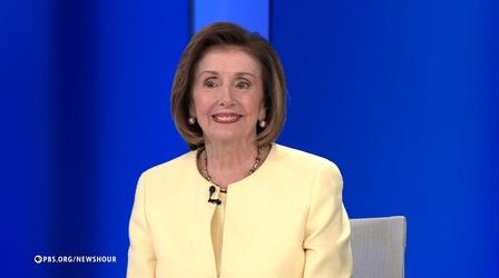 Video thumbnail: PBS News Hour Pelosi: 'We will win the House, Hakeem will be speaker'