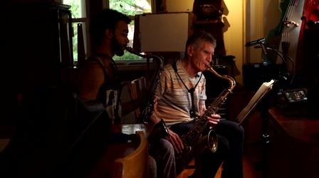 Video thumbnail: PBS News Hour Man with Parkinson’s uses art and music to ease his symptoms