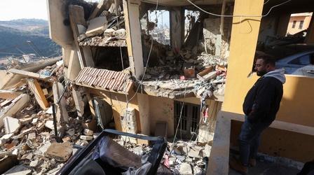 Video thumbnail: PBS News Hour News Wrap: At least 30 dead after Israeli strike in Lebanon