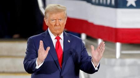 Video thumbnail: PBS News Hour Trump’s return to White House upends criminal investigations