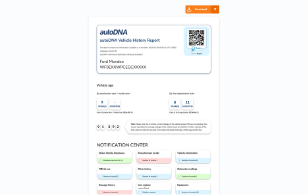 Sample autoDNA Vehicle History Report - thumbnail